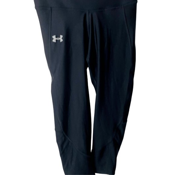 Under Armour Size Small Black Compression Leggings Elastic Waist Drawstring - Picture 5 of 9